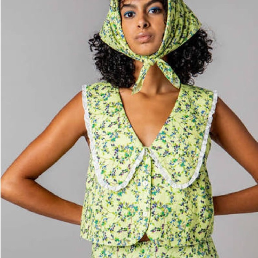 Rachel Antonoff Georgia Top in Electric Blueberry